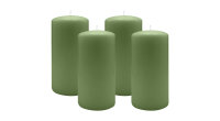 2er Set Adventskranzkerzen Grün Ø 100 x 300 mm