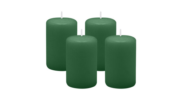 4er Set Adventskranzkerzen Fairway Grün Ø 50 x 80 mm