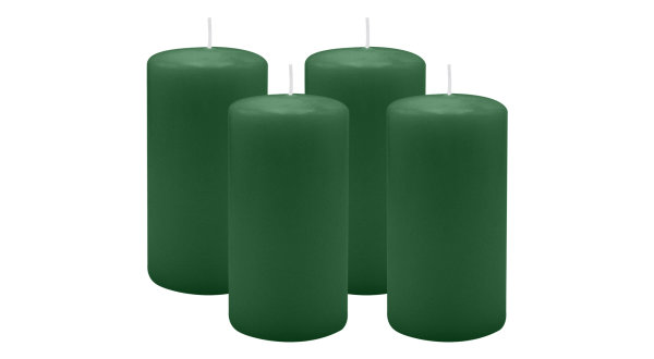 4er Set Adventskranzkerzen Fairway Grün Ø 60 x 100 mm