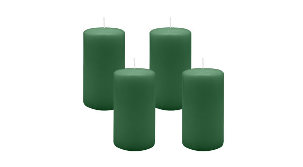 4er Set Adventskranzkerzen Fairway Grün Ø 70 x 130 mm