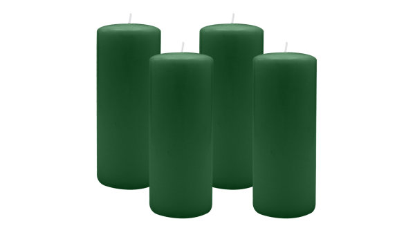 4er Set Adventskranzkerzen Fairway Grün Ø 80 x 200 mm