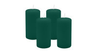 4er Set Adventskranzkerzen Dunkelgrün Ø 50 x...