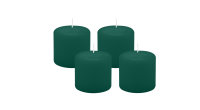 4er Set Adventskranzkerzen Dunkelgrün Ø 60 x...