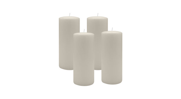 4er Set Adventskranzkerzen Moonstone Stein Ø 50 x 200 mm