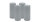 4er Set Adventskranzkerzen Silbergrau Ø 60 x 120 mm