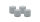4er Set Adventskranzkerzen Silbergrau Ø 100 x 100 mm