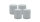 4er Set Adventskranzkerzen Silbergrau Ø 100 x 120 mm