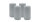 4er Set Adventskranzkerzen Silbergrau Ø 100 x 200 mm
