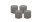 4er Set Adventskranzkerzen Grau Ø 60 x 60 mm