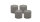 4er Set Adventskranzkerzen Grau Ø 60 x 80 mm