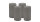 4er Set Adventskranzkerzen Grau Ø 60 x 100 mm