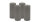 4er Set Adventskranzkerzen Grau Ø 60 x 120 mm