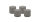4er Set Adventskranzkerzen Grau Ø 100 x 100 mm