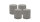 4er Set Adventskranzkerzen Grau Ø 100 x 120 mm