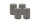 4er Set Adventskranzkerzen Grau Ø 100 x 150 mm