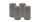 2er Set Adventskranzkerzen Grau Ø 100 x 250 mm