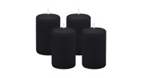 4er Set Adventskranzkerzen Schwarz Ø 50 x 80 mm
