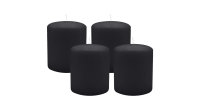 4er Set Adventskranzkerzen Schwarz Ø 100 x 120 mm