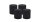 4er Set Adventskranzkerzen Schwarz Ø 100 x 120 mm