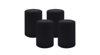4er Set Adventskranzkerzen Schwarz Ø 100 x 150 mm