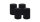 4er Set Adventskranzkerzen Schwarz Ø 100 x 150 mm