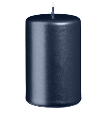 Stumpenkerzen Metallic Matt Blueberry