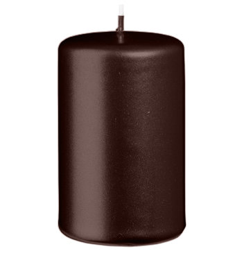 Stumpenkerzen Metallic Glanz Brandy