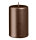 Stumpenkerzen Metallic Matt Brandy