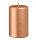Stumpenkerzen Metallic Matt Caramel