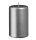Stumpenkerzen Metallic Matt Grau