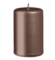 Stumpenkerzen Metallic Matt Mocca