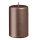 Stumpenkerzen Metallic Matt Mocca