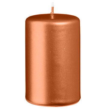 Stumpenkerzen Metallic Matt Orange