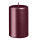 Stumpenkerzen Metallic Matt Rotbraun Burgundy