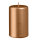 Stumpenkerzen Metallic Matt Sand