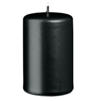 Stumpenkerzen Metallic Matt Schwarz