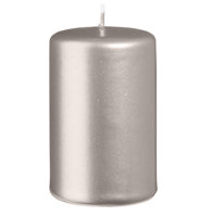 Stumpenkerzen Metallic Matt Stein