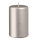 Stumpenkerzen Metallic Matt Stein