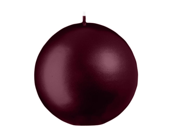 Kugelkerzen Metallic Glanz Rotbraun Burgundy