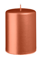 Stumpenkerzen Kupfer 100 x  Ø 70 mm, 6 Stück