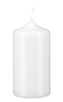 Stumpenkerzen Weiß 120 x 40 mm, 12 Stück