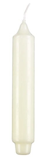 Stabkerzen mit Zapfenfuß Elfenbein 250 x Ø 30 mm, 12 Stück