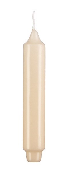 Stabkerzen mit Zapfenfuß Champagner 250 x Ø 30 mm, 12 Stück