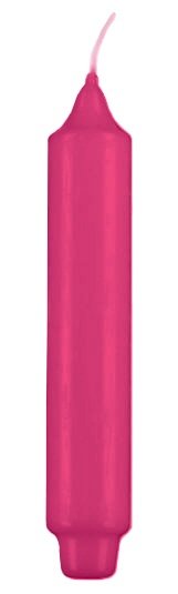 Stabkerzen mit Zapfenfuß Fuchsia Pink 250 x Ø 30 mm, 12 Stück
