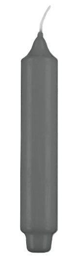 Stabkerzen mit Zapfenfuß Grau 250 x Ø 30 mm, 12 Stück