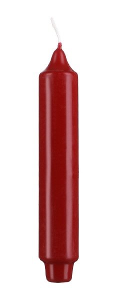 Stabkerzen mit Zapfenfuß Weihnachtsrot Erdbeere 170 x Ø 30 mm, 12 Stück