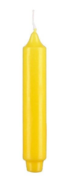 Stabkerzen mit Zapfenfuß Zitrone 300 x Ø 30 mm, 6 Stück