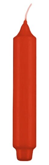 Stabkerzen mit Zapfenfuß Paprika 300 x Ø 30 mm, 6 Stück