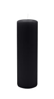 Stumpenkerzen 200 x  Ø 60 mm, Schwarz, 4 Stück