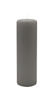 Stumpenkerzen 200 x  Ø 60 mm, Grau, 4 Stück